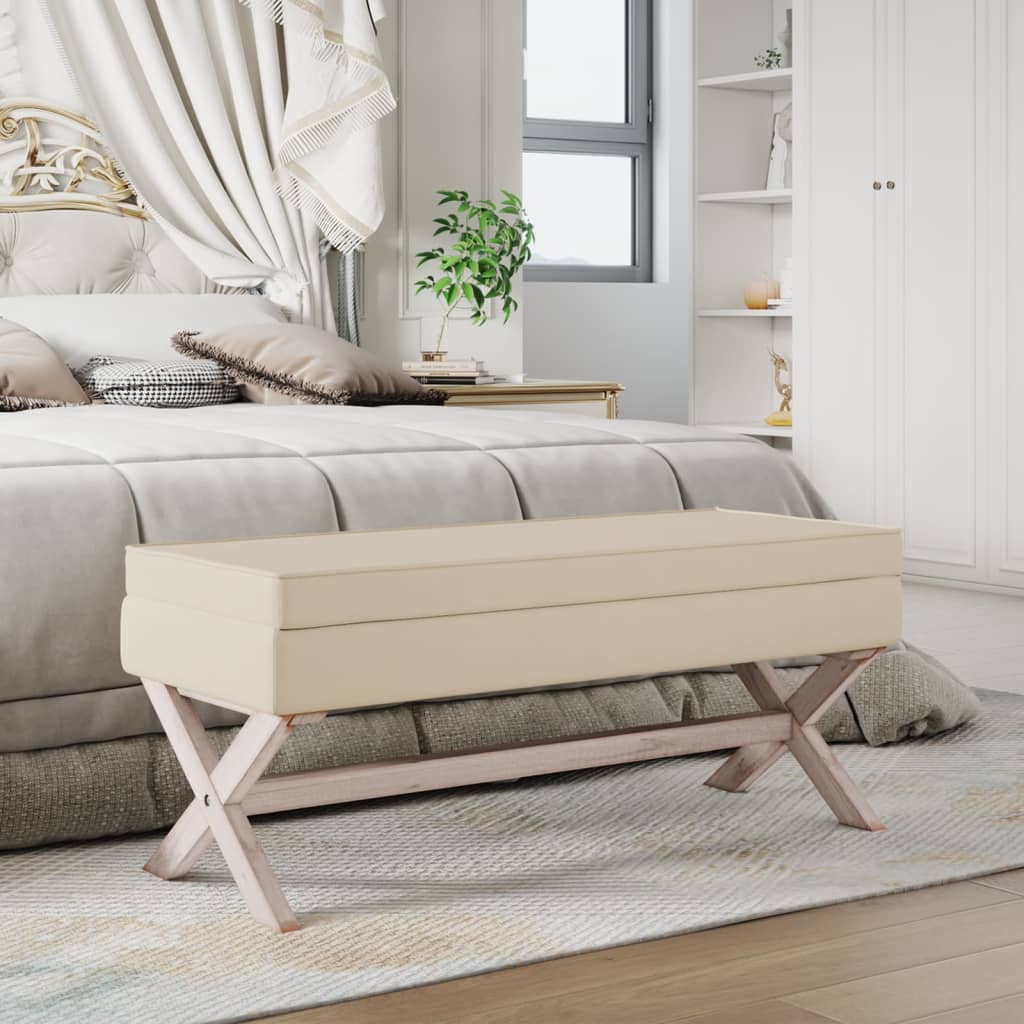 Hocker mit Stauraum Dunkelgrau 45x45x49 cm Stoff