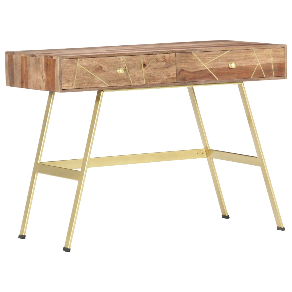 Schreibtisch mit Schubladen 100x55x75 cm Massivholz Mango
