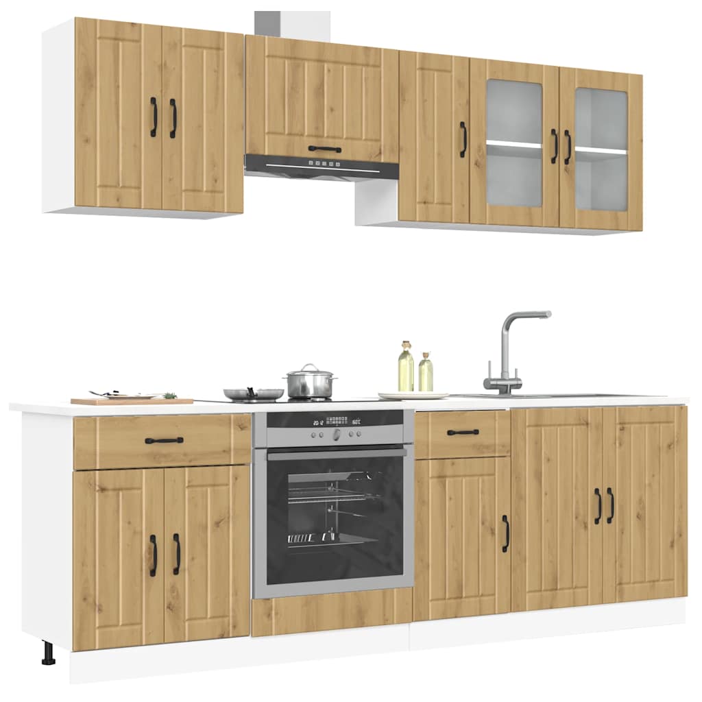 8-tlg. Küchenschrank-Set Kalmar Weiß Holzwerkstoff