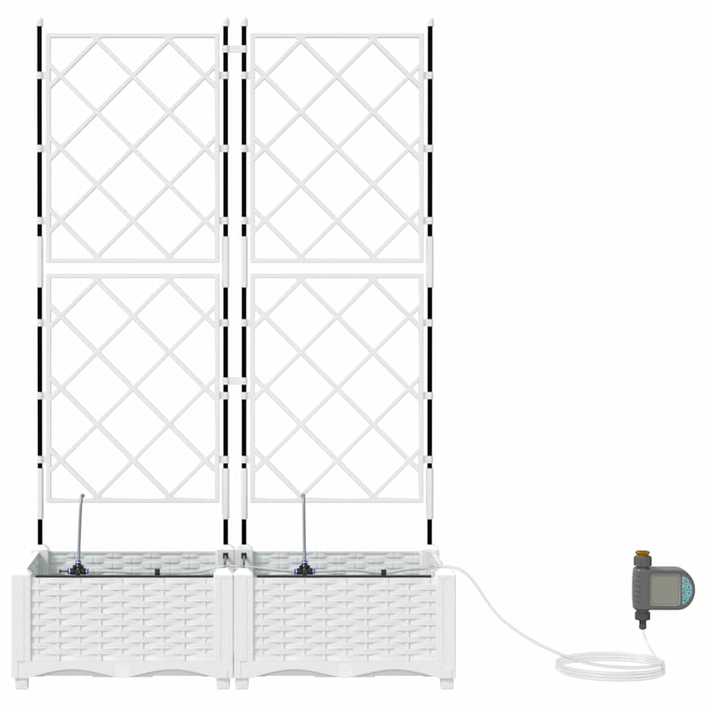 Garten-Pflanzgefäß 4 Stk. Braun 160 x 40 x 22 cm PP