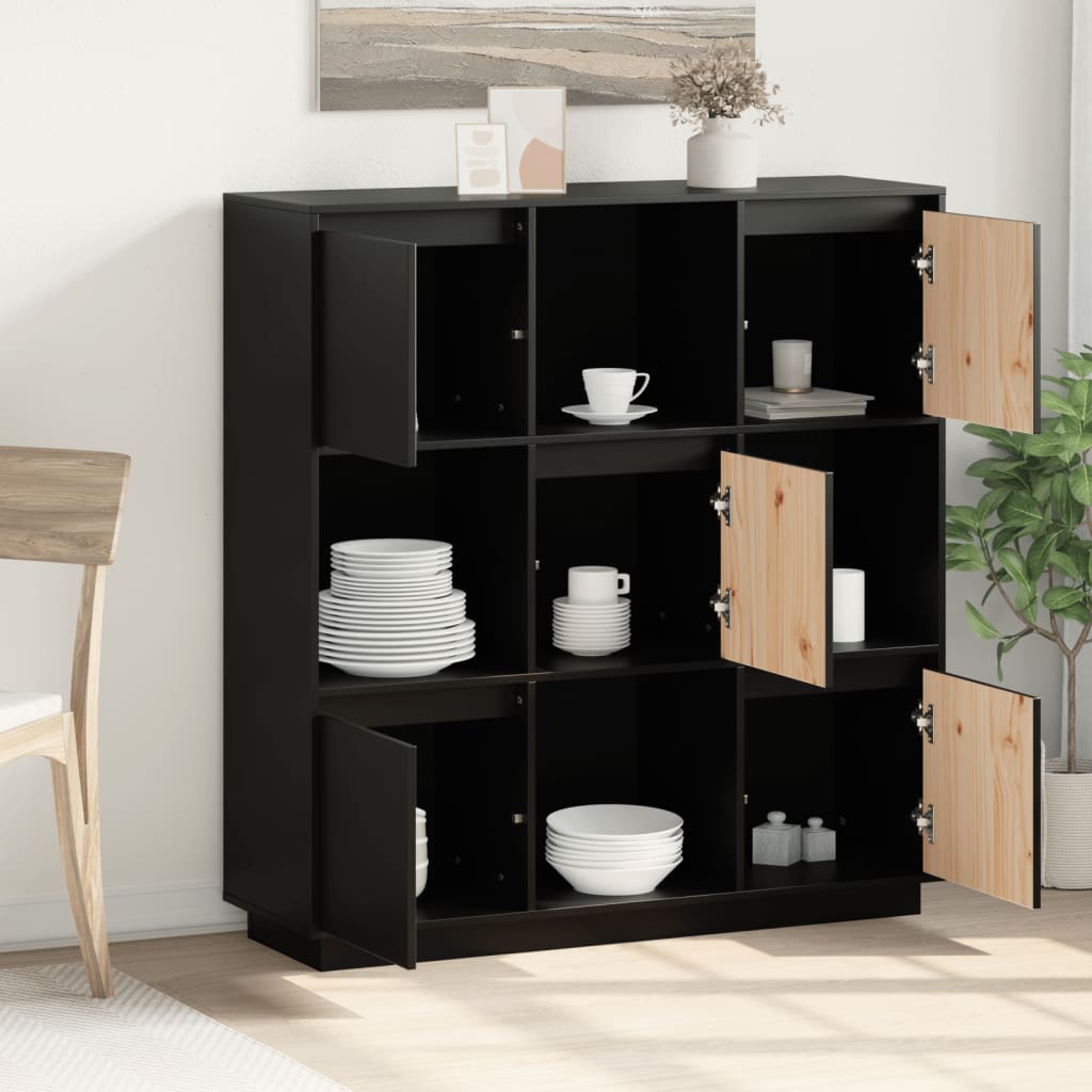 Highboard 110,5x35x117 cm Massivholz Kiefer