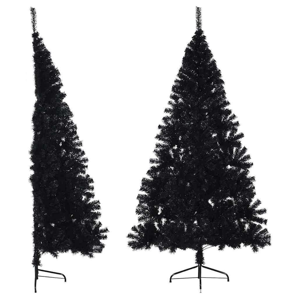 Künstlicher Halb-Weihnachtsbaum mit Ständer Grün 150 cm PVC