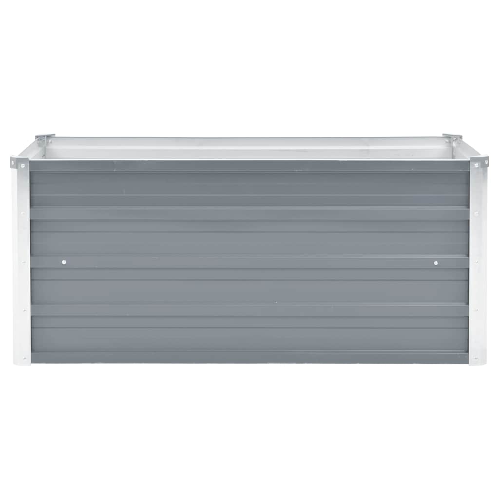 Hochbeet 160 x 80 x 77 cm Verzinkter Stahl Grau