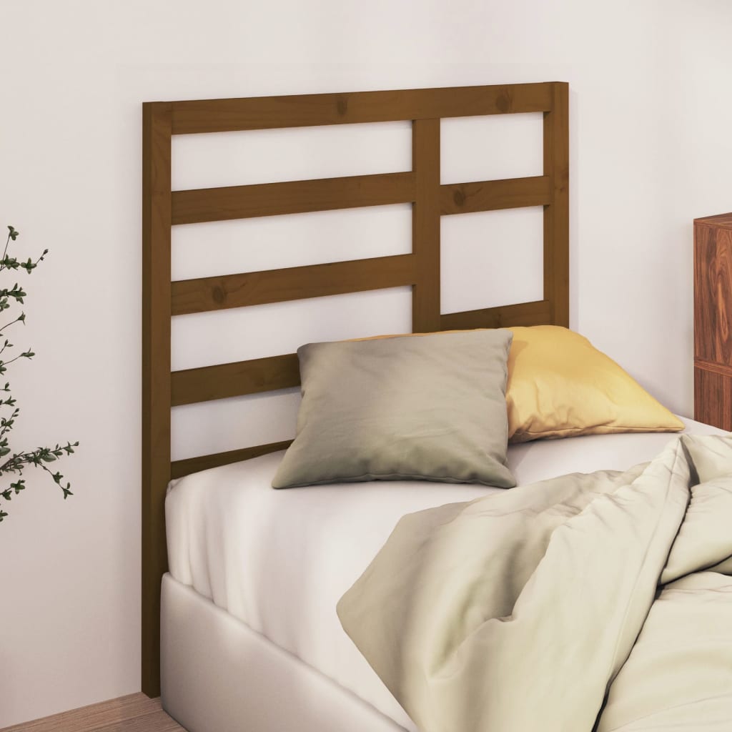 Bett-Kopfteil Grau 81x4x104 cm Massivholz Kiefer