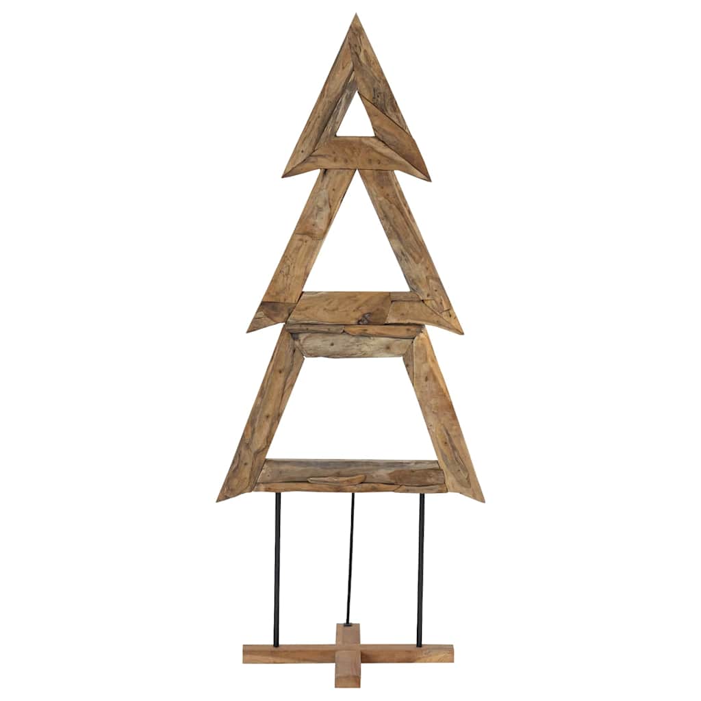 Weihnachtsbaum mit Ständer Braun 90 cm Massivholz Teak