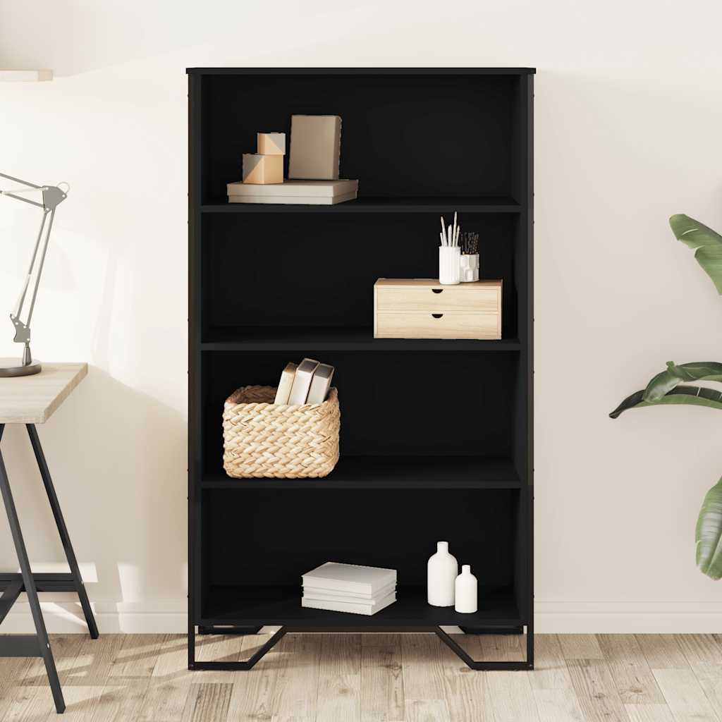 Bücherregal Schwarz 80x31x169 cm Holzwerkstoff