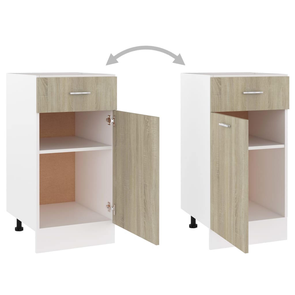 Spülenunterschrank Sonoma-Eiche 80x46x81,5 cm Holzwerkstoff
