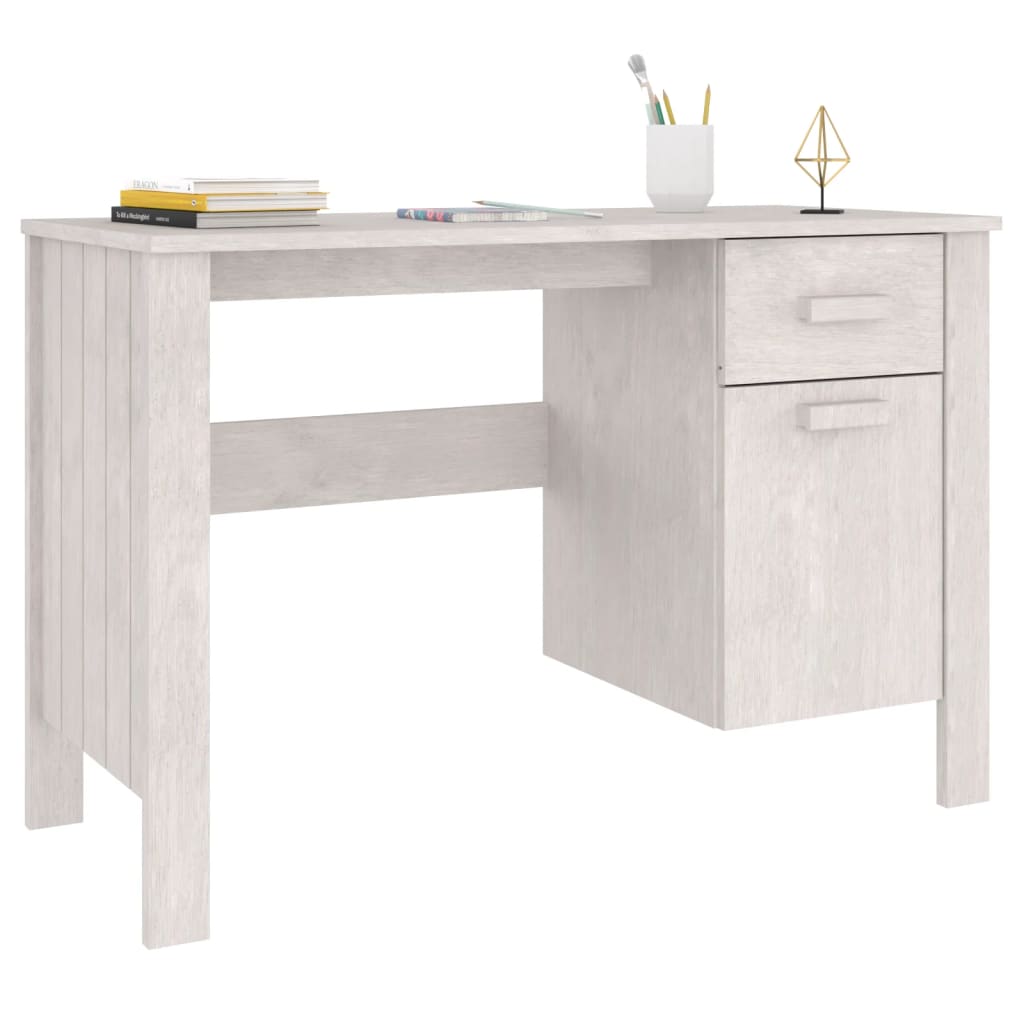 Schreibtisch HAMAR Honigbraun 113x50x75 cm Massivholz Kiefer