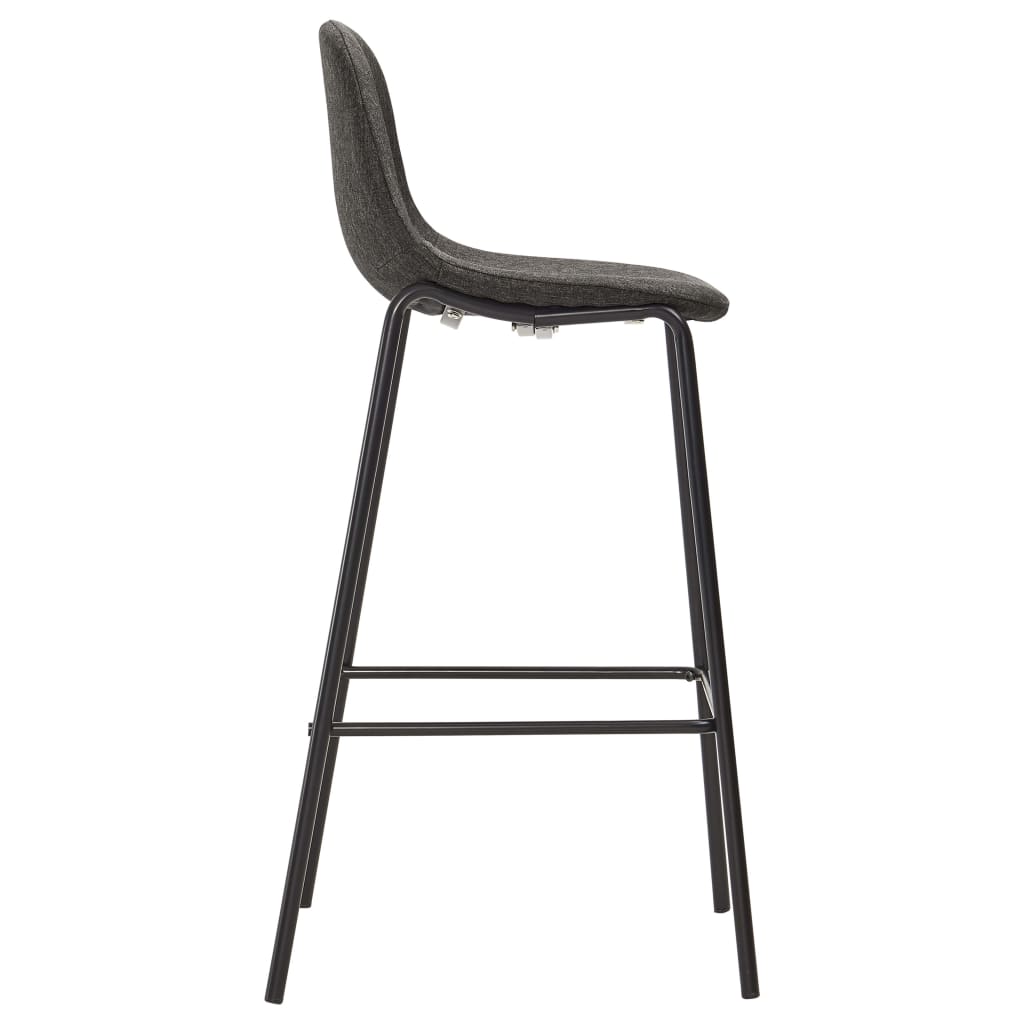 Barhocker 6 Stk. Schwarz Stoff