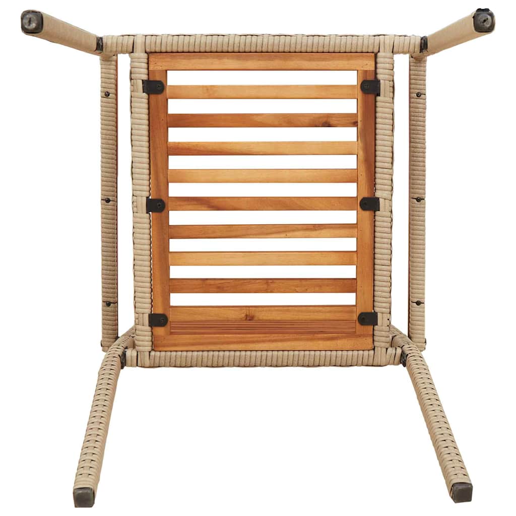 Garten Stapelstühle 4 pcs Braun und Schwarz 54 x 56 x 90 cm