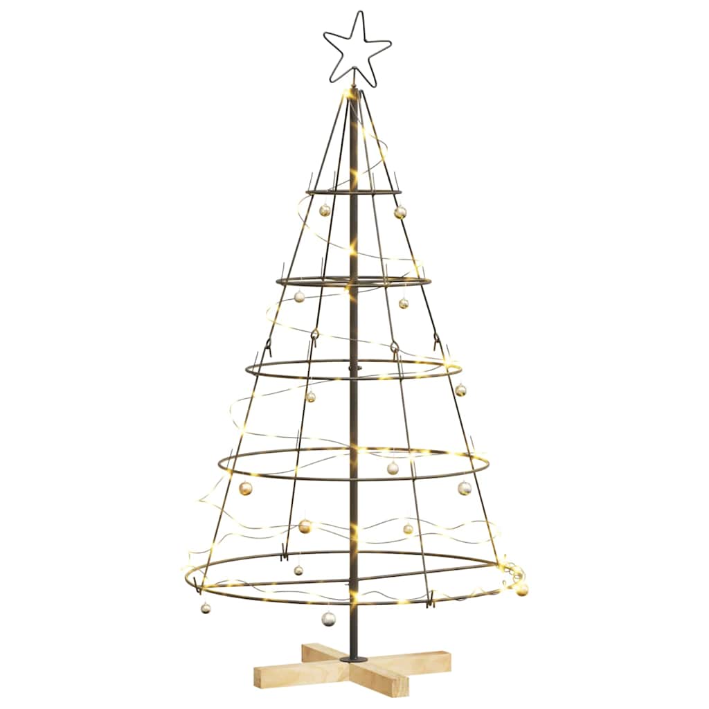Weihnachtsdeko mit Ständer Schwarz 60 cm Stahl