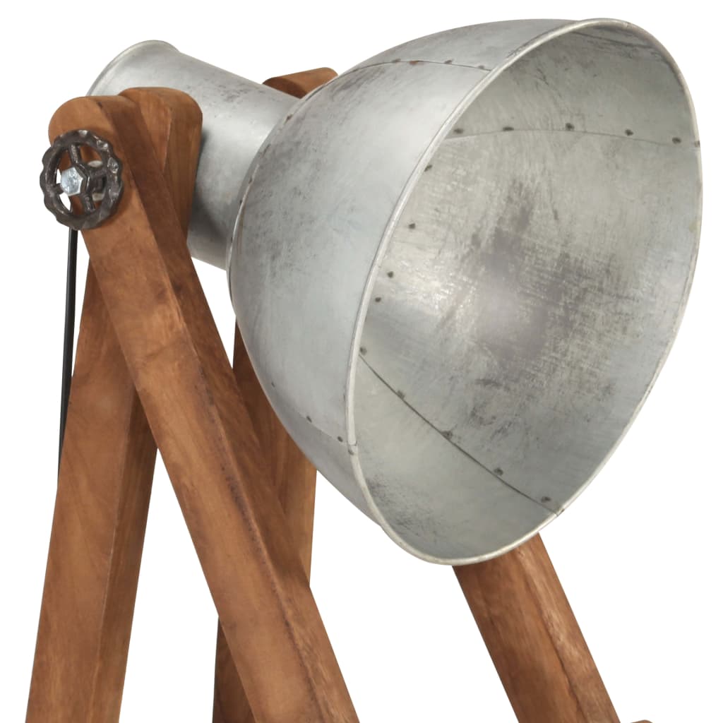 Stehlampe Silbern E27 Mango Massivholz
