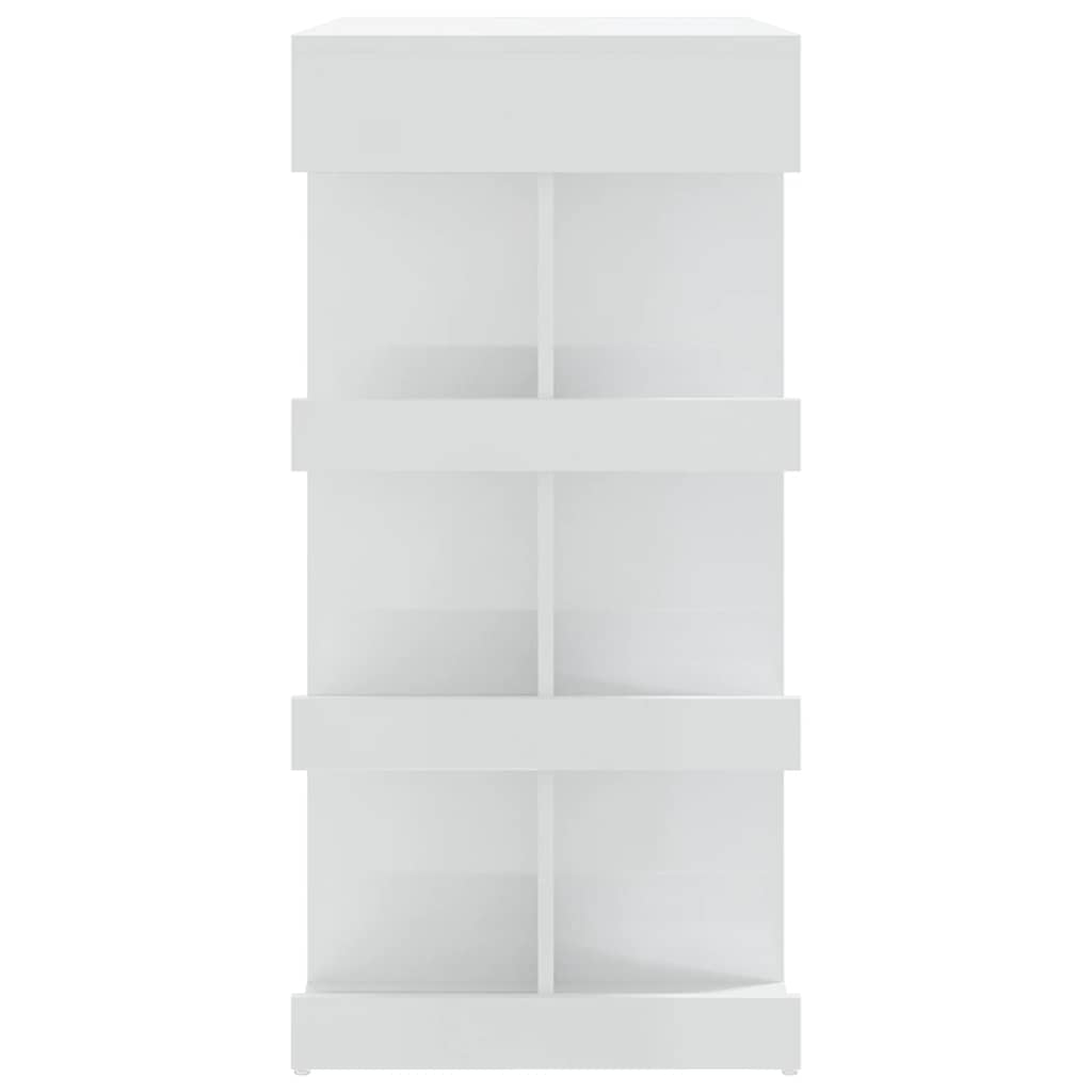 Bartisch mit Regal Weiß 100x50x101,5 cm Holzwerkstoff