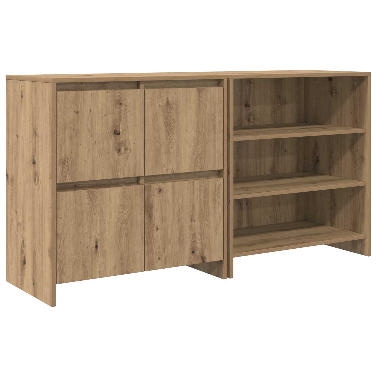 2-tlg. Sideboard Weiß Holzwerkstoff