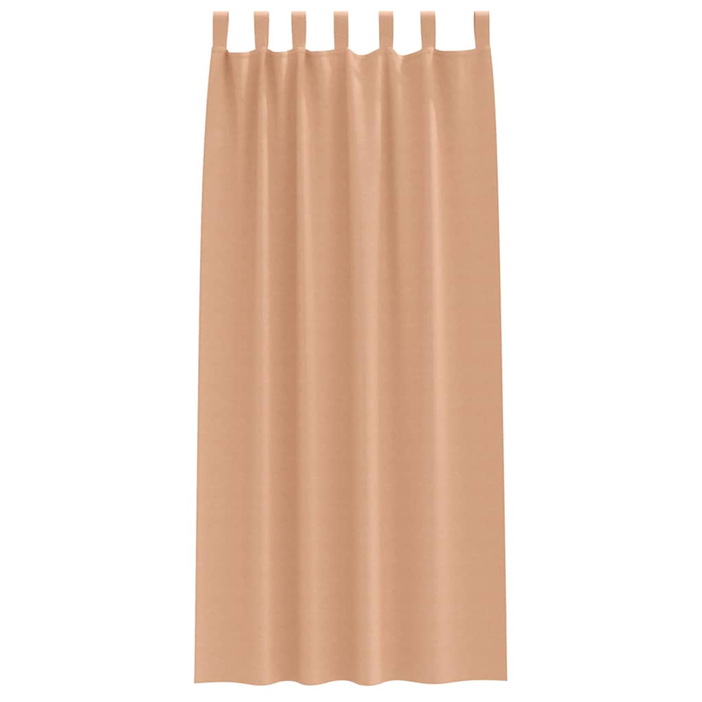 Verdunkelungs-Vorhänge mit Ringen 2 pcs Beige 140 x 140 cm