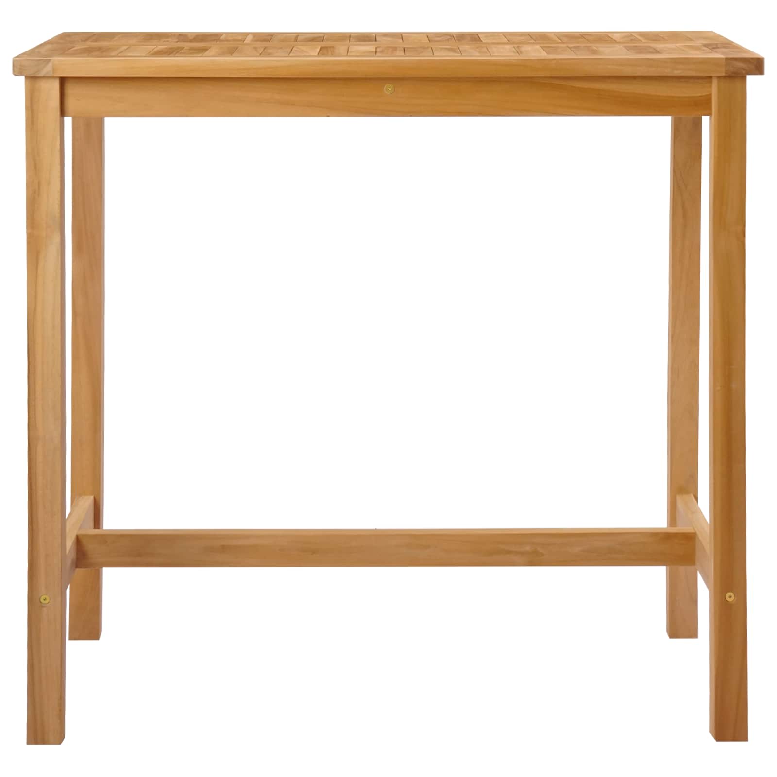 Bartisch Natur 60 x 60 x 105 cm Massiv-Teak