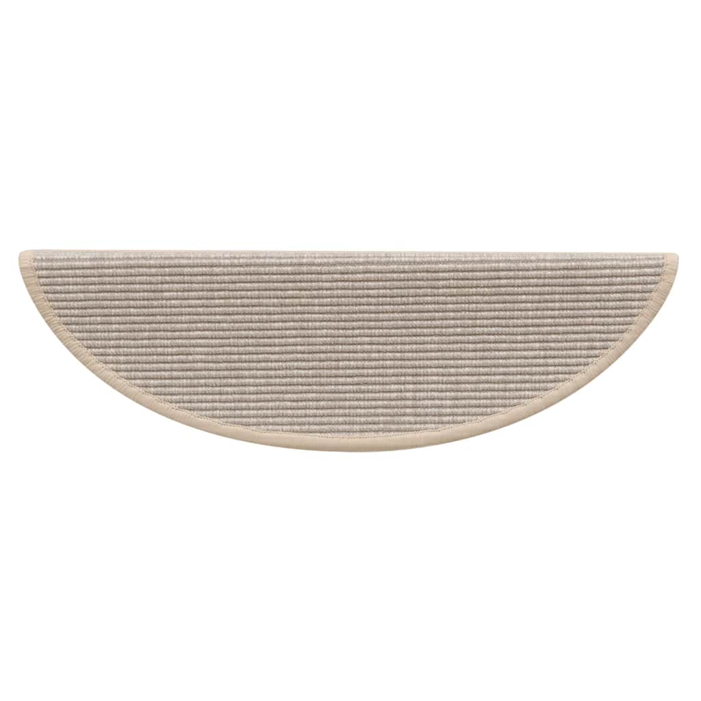 Stufenmatten 15 Stk. 56x17x3 cm Beige und Grau Halbrund