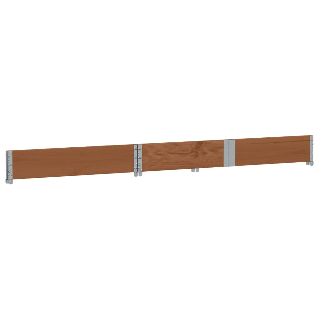 Paletten-Aufsatzrahmen Schwarz 80x60 cm Massivholz Kiefer