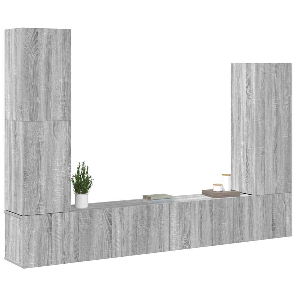 4-tlg. TV-Schrank-Set Weiß Holzwerkstoff