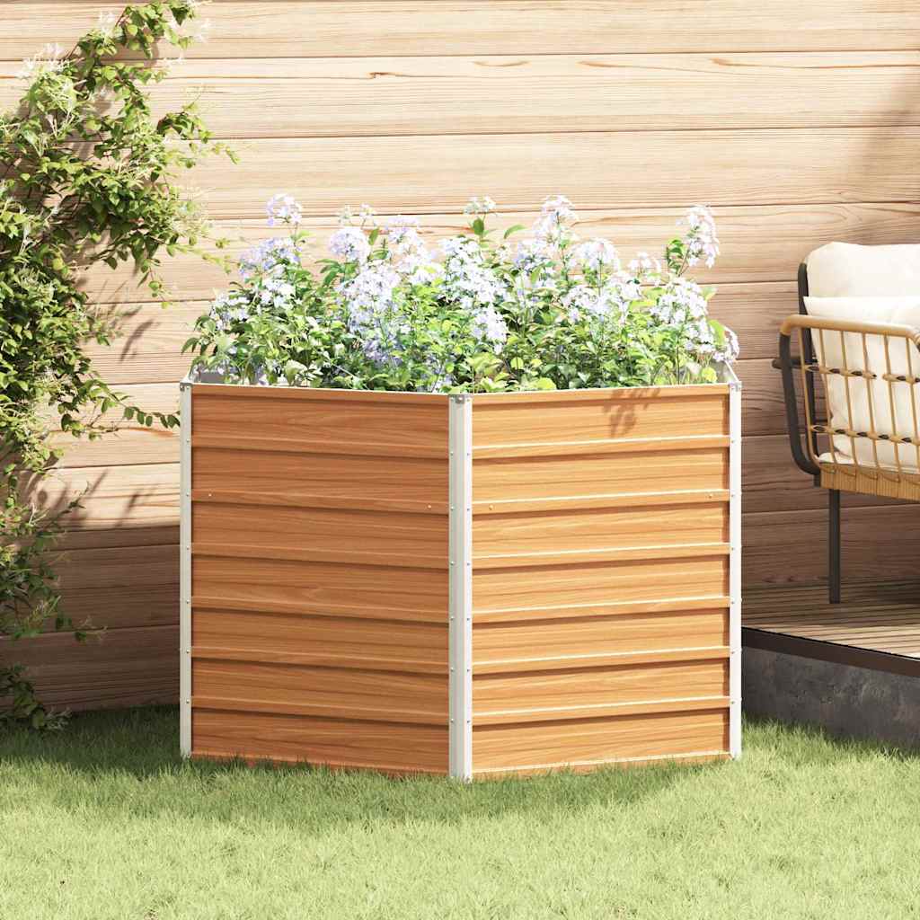 Garten-Hochbeet 129x45 cm Verzinkter Stahl Silber