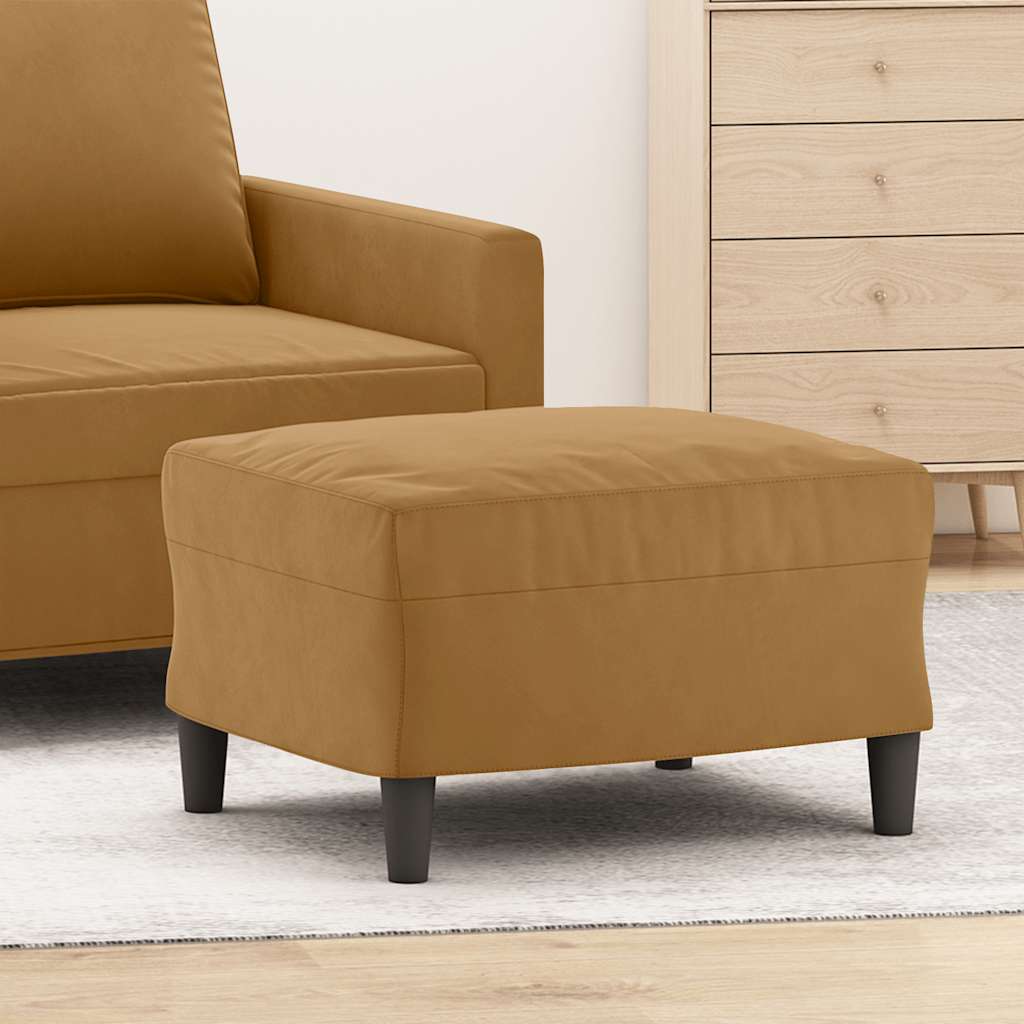 Fußhocker Hellgrau 60x50x41 cm Samt