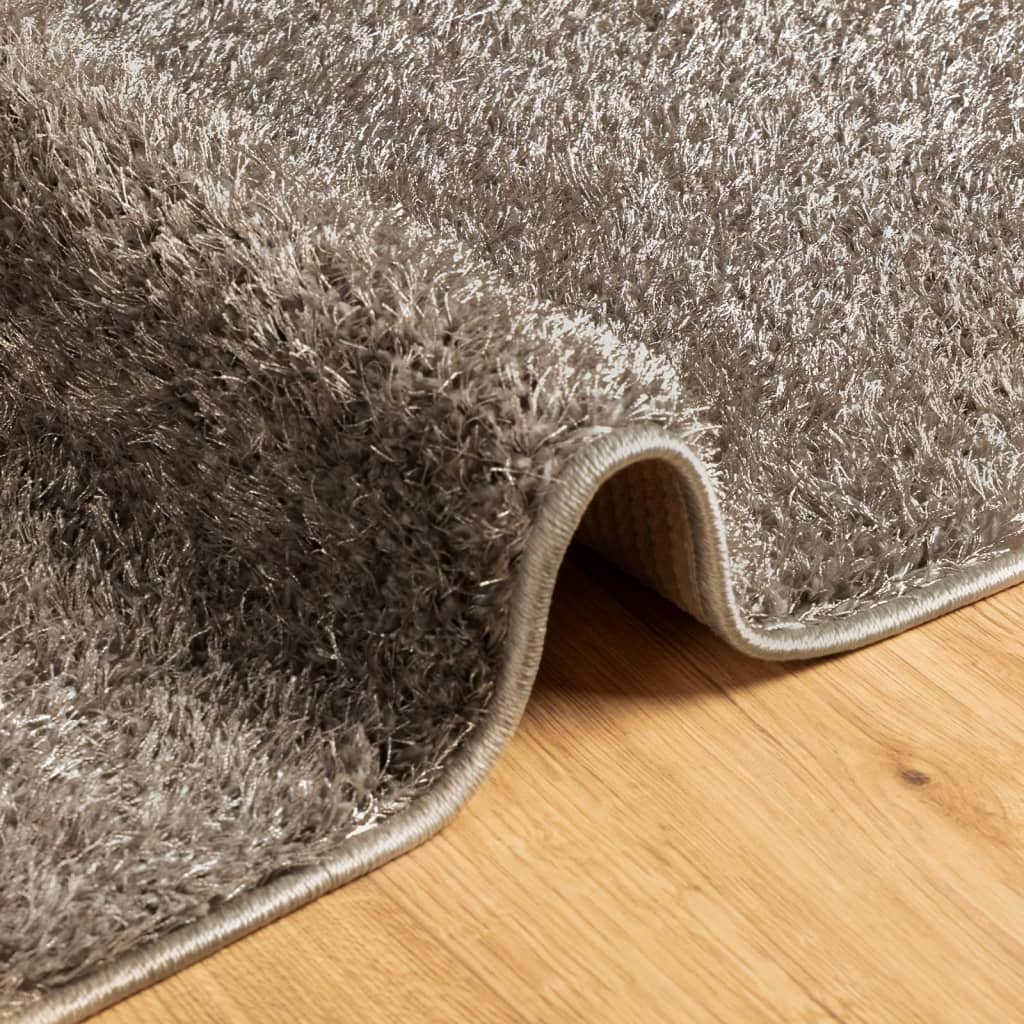 Teppich ISTAN Hochflor Glänzend Anthrazit 100x200 cm