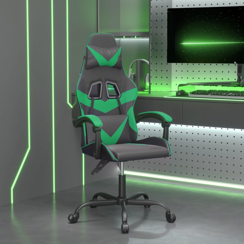 Gaming-Stuhl Drehbar Schwarz und Rot Kunstleder