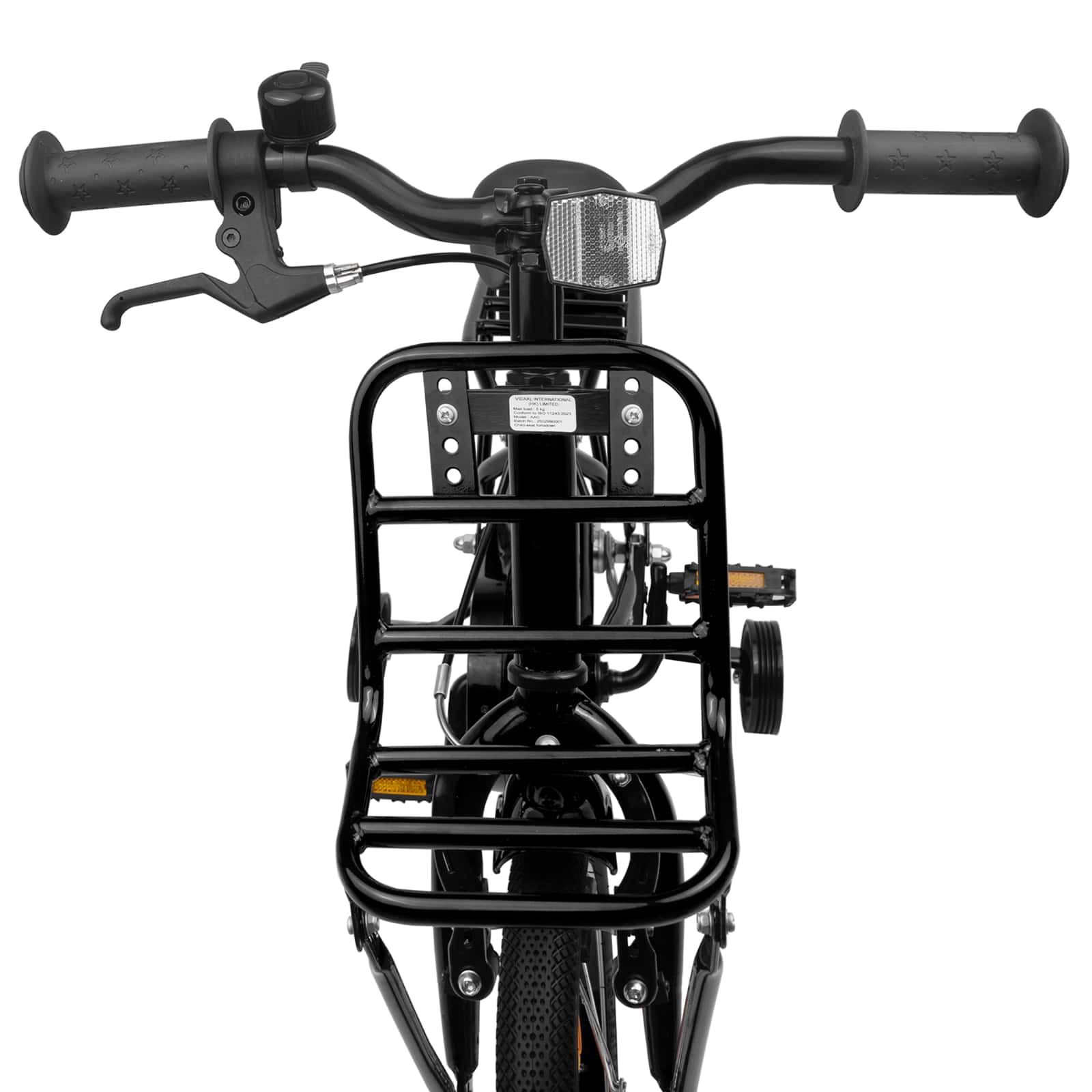 Kinderfahrrad 12 Zoll für 2-4 Jahre alt Schwarz