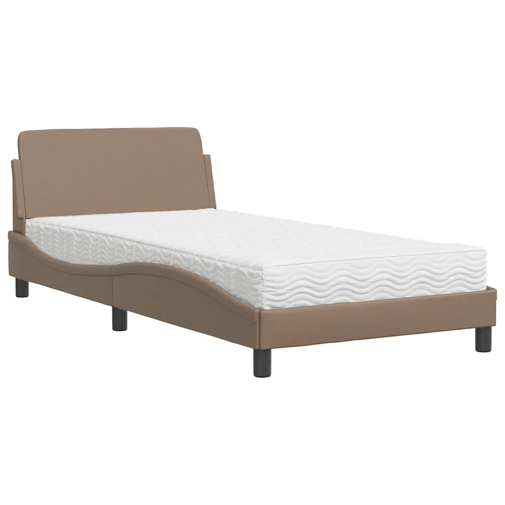 Bett mit Matratze "Dover" Schwarz 80x200 cm Kunstleder