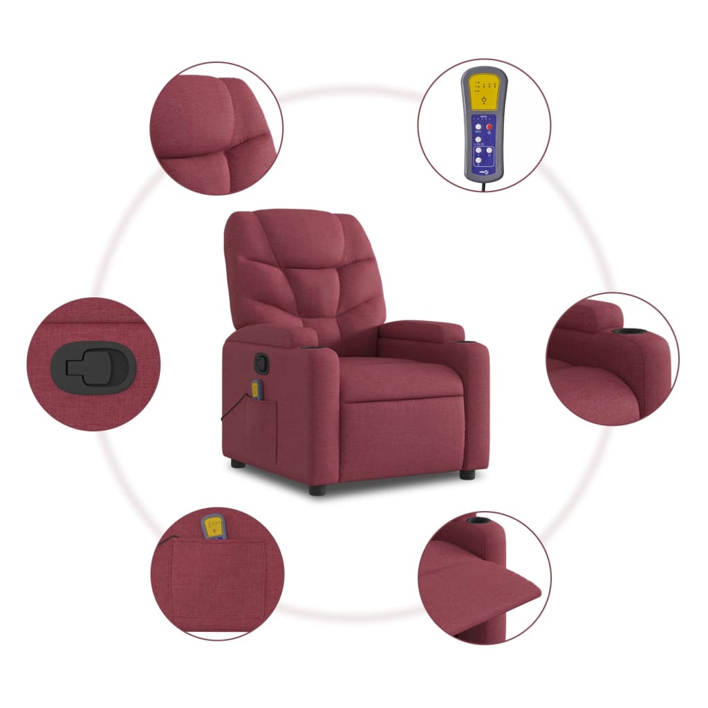 Relaxsessel Elektrisch Dunkelgrau Stoff