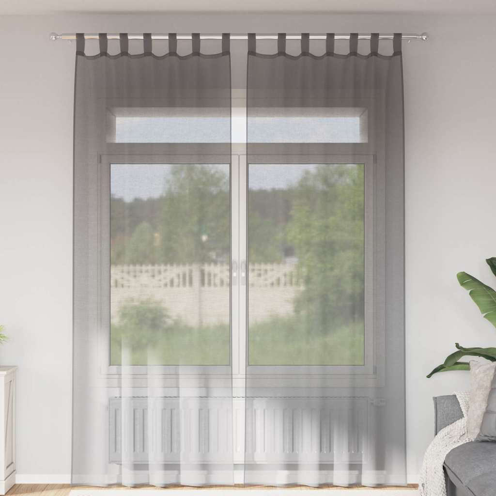 Voile Vorhänge mit Ösen 2 Stk. Apfelgrün 140x140 cm