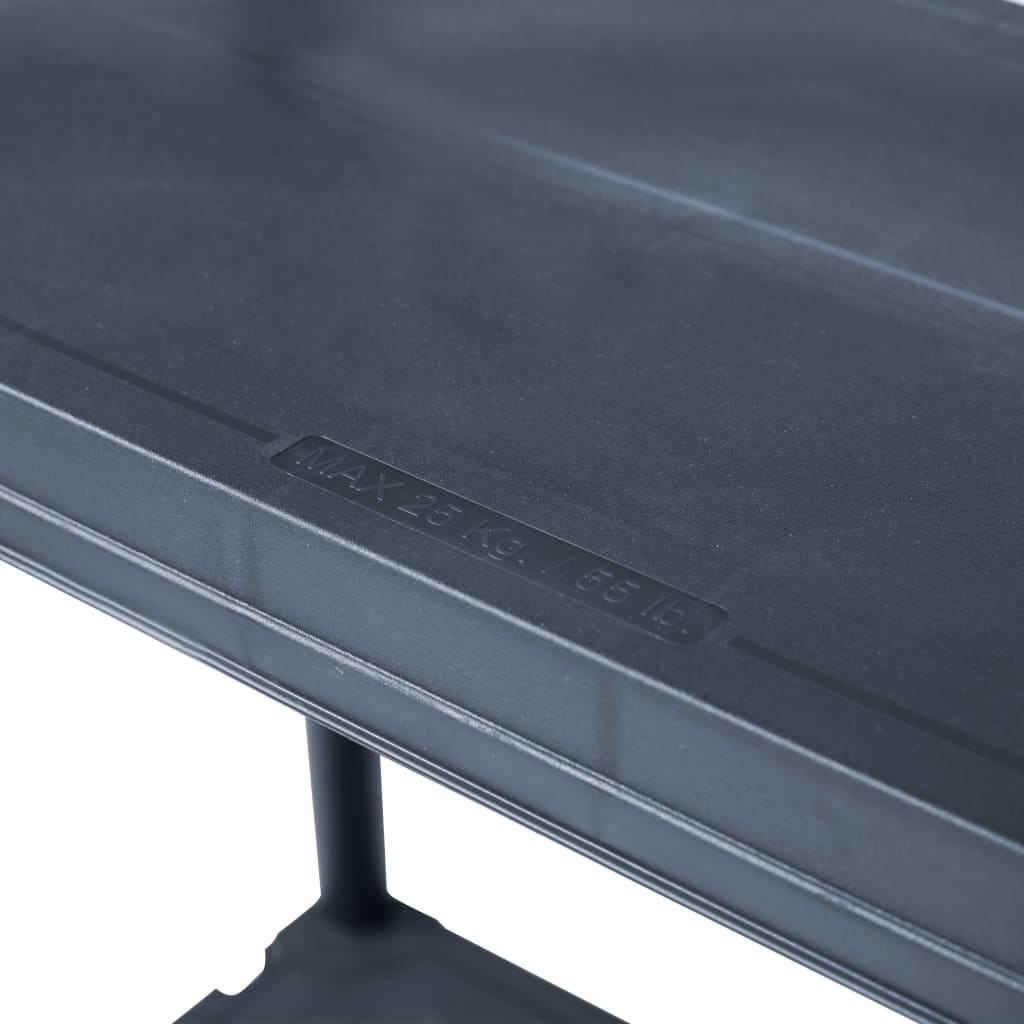 Lagerregale 2 Stk. Schwarz 60 x 30 x 138 cm Kunststoff