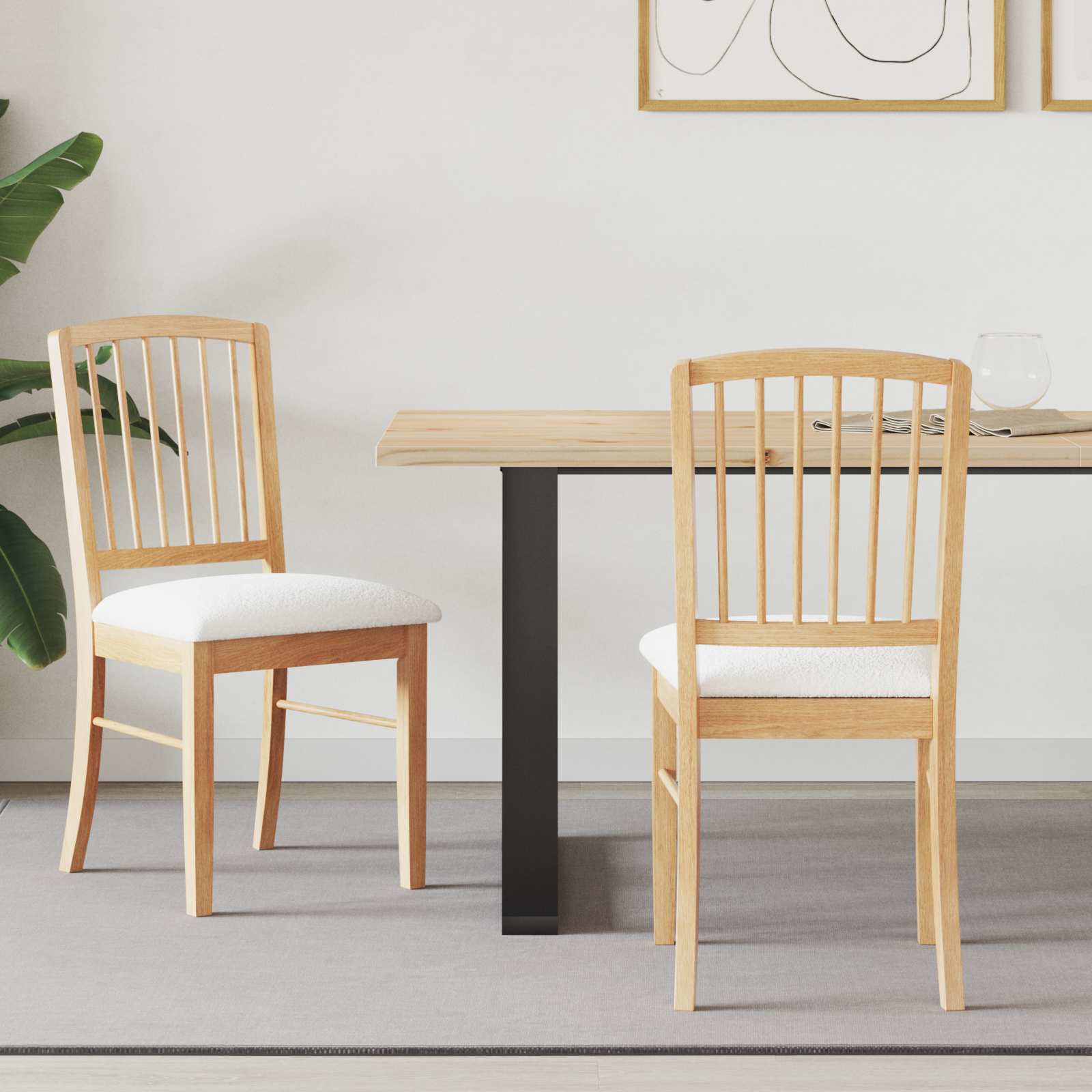 Esszimmerstühle 2 pcs Hellbraun 50 x 52,5 x 91 cm