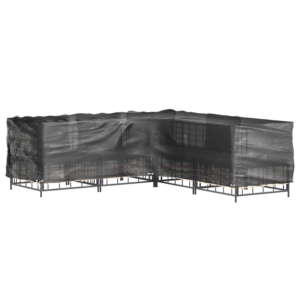 Gartenmöbel-Abdeckungen 2 Stk. L-Form 12 Ösen 250x250x90 cm