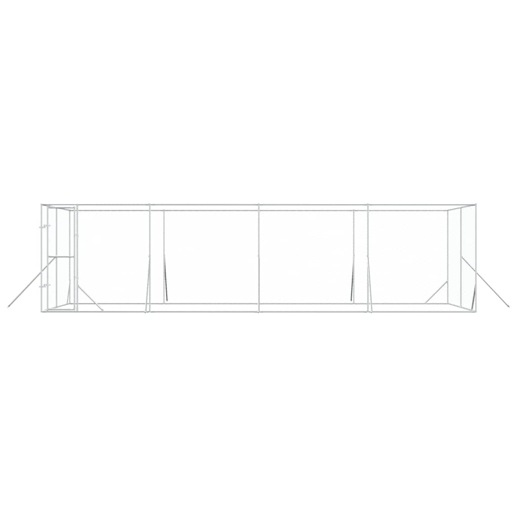 Outdoor-Hundezwinger Silbern 2x2x2 m Verzinkter Stahl