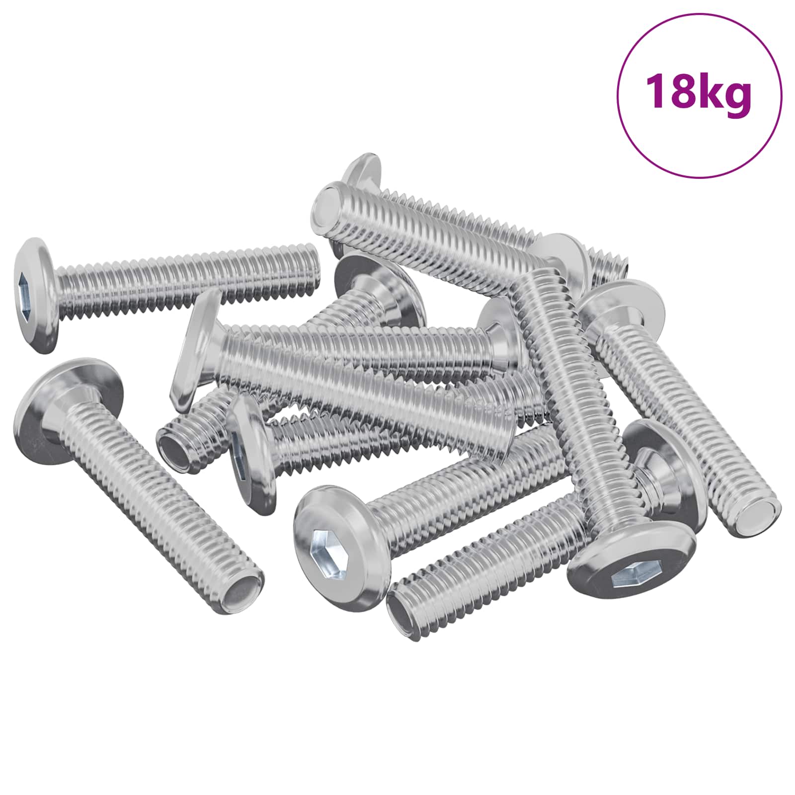 Schraube mit Sperre Uni 2 pcs Silber M6 x 12 mm Stahl