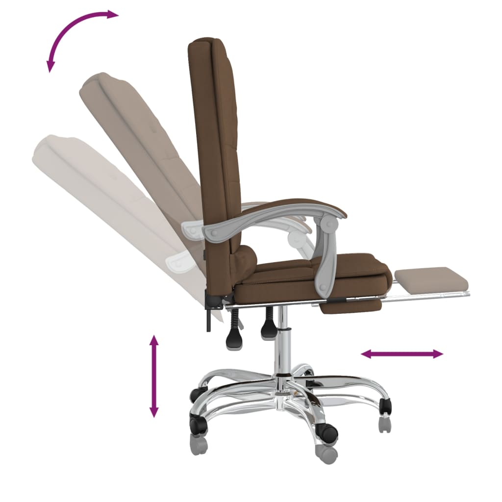 Bürostuhl mit Massagefunktion Taupe Stoff