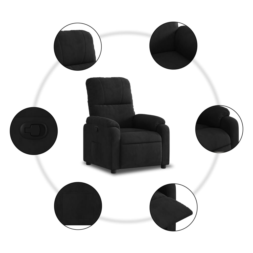 Relaxsessel Elektrisch Braun Mikrofasergewebe