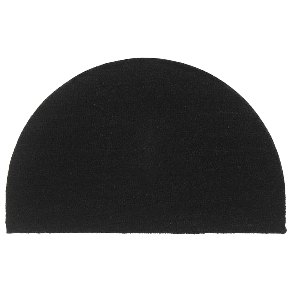 Fußmatte Schwarz Halbrund 60x90 cm Kokosfaser Getuftet