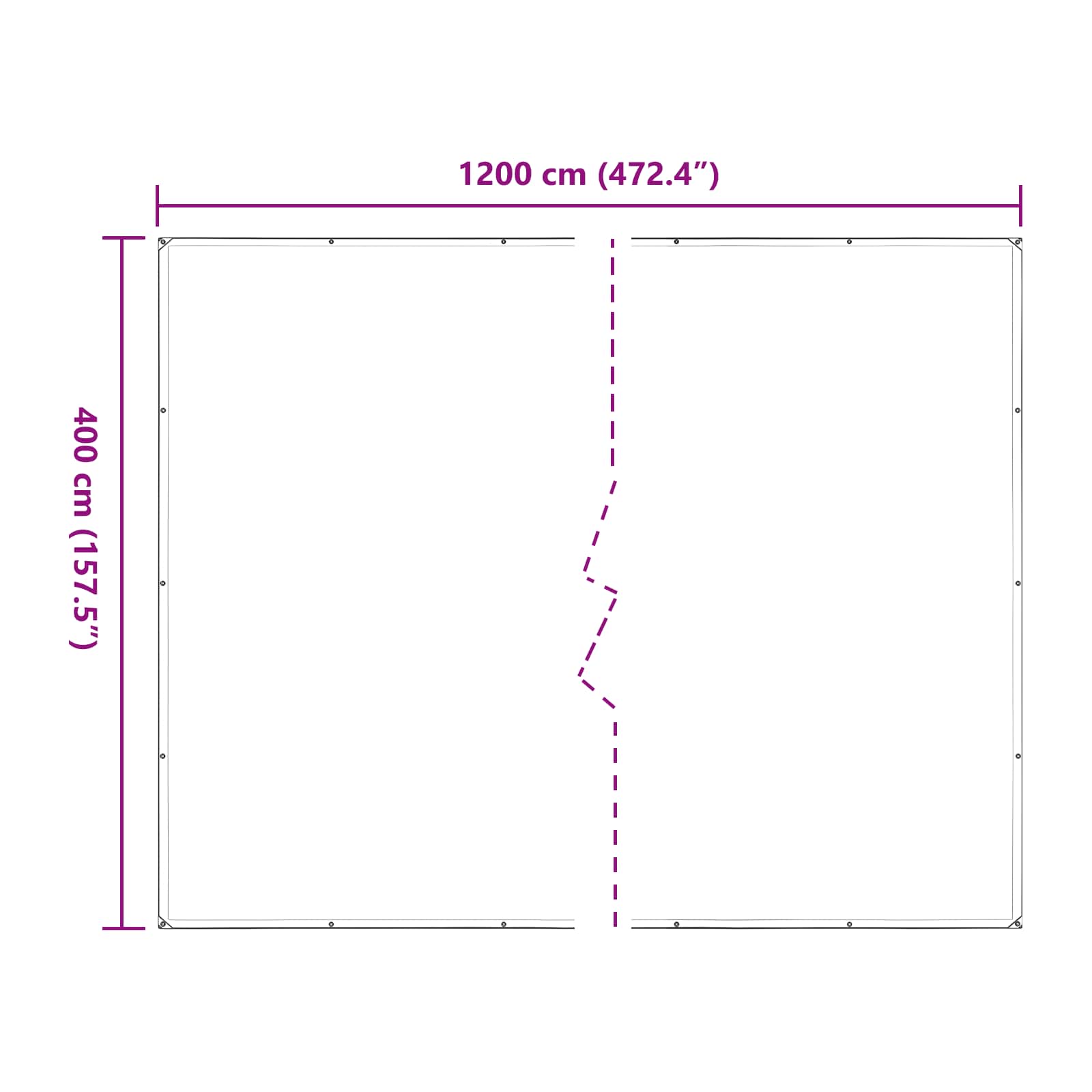 Pflanzenabdeckung mit Ösen 1x3 m Polyethylen