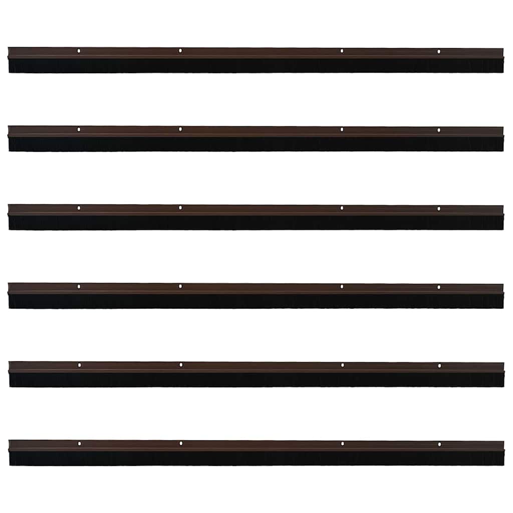 Aufsteck Türbürstendichtungen 2 pcs Braun 100 cm