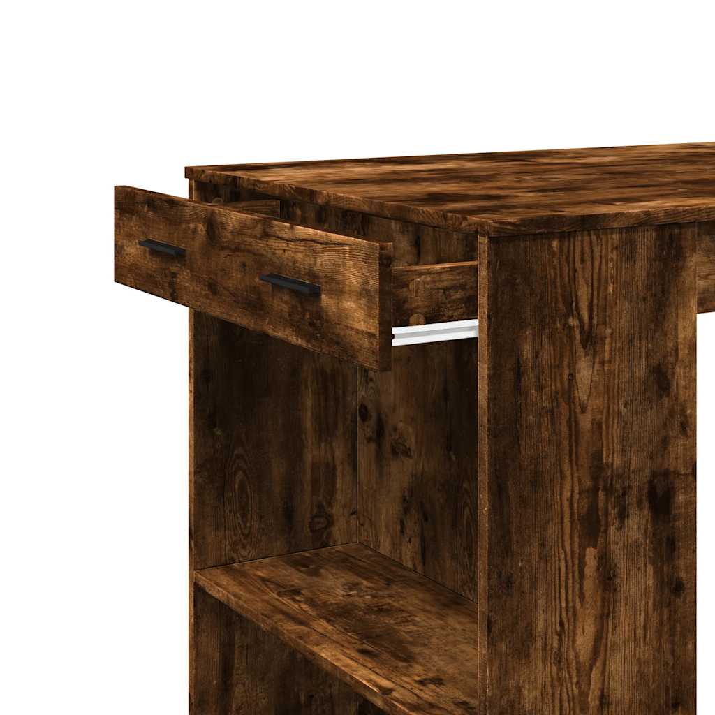 Bartisch Weiß 102x70x103,5 cm Holzwerkstoff