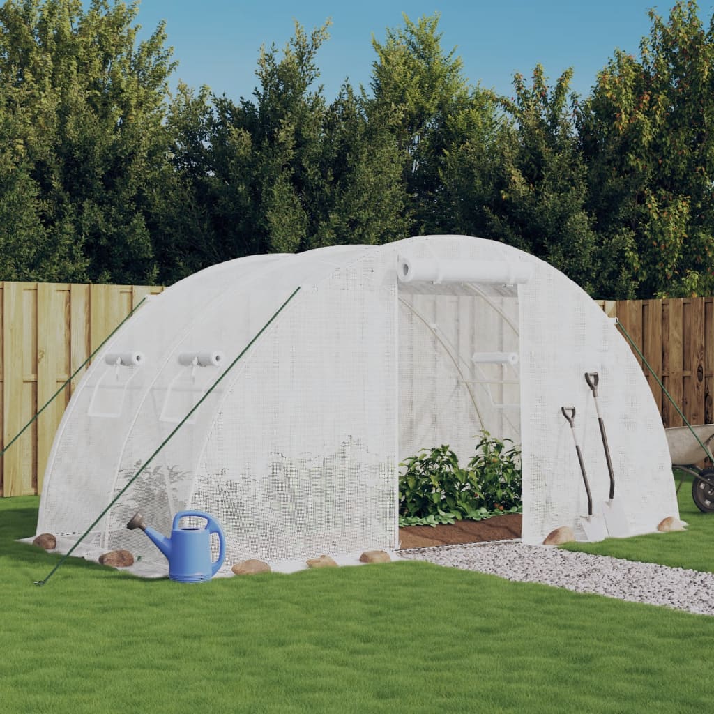 Gewächshaus mit Stahlrahmen Grün 8 m² 4x2x2 m