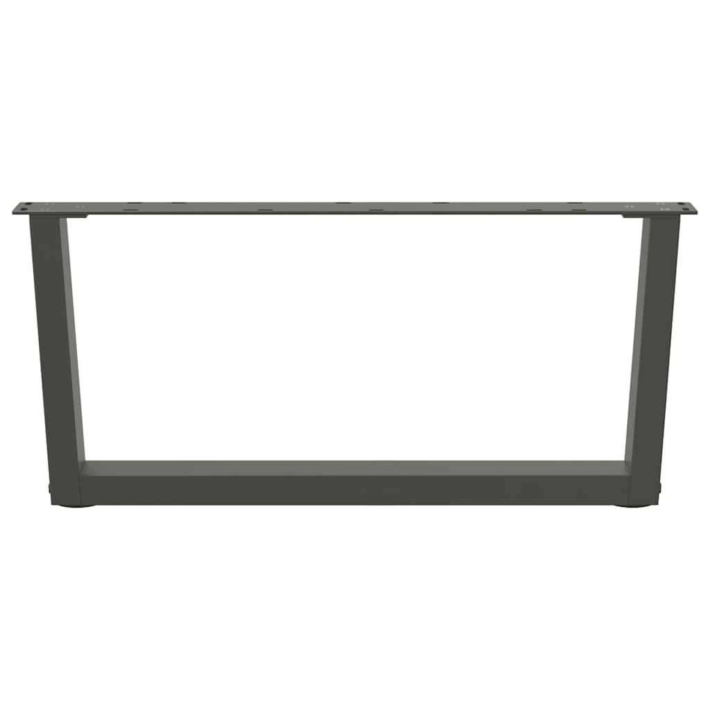 Couchtischbeine V-Form 2 Stück Schwarz 30x(30-31,3) cm Stahl