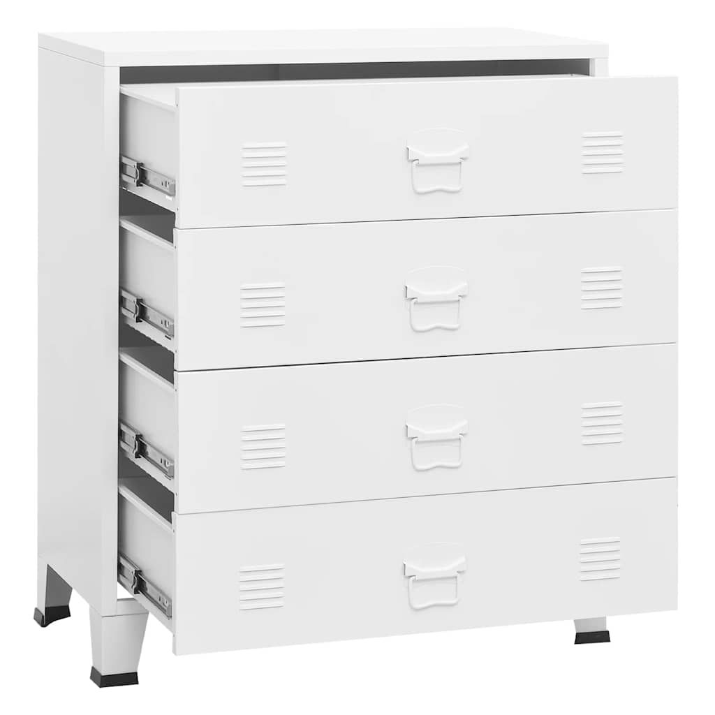 Schubladenschrank Metall Industrie-Stil 78 x 40 x 93 cm Schwarz