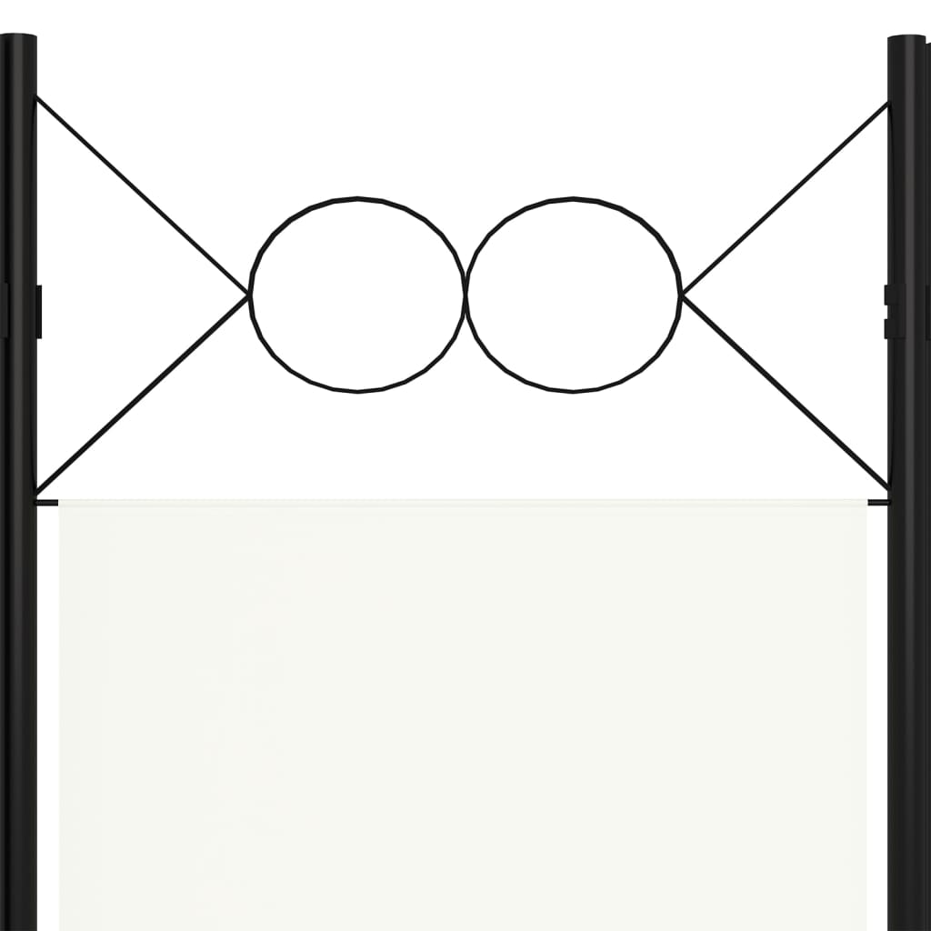 5-tlg. Raumteiler Anthrazit 200 x 180 cm