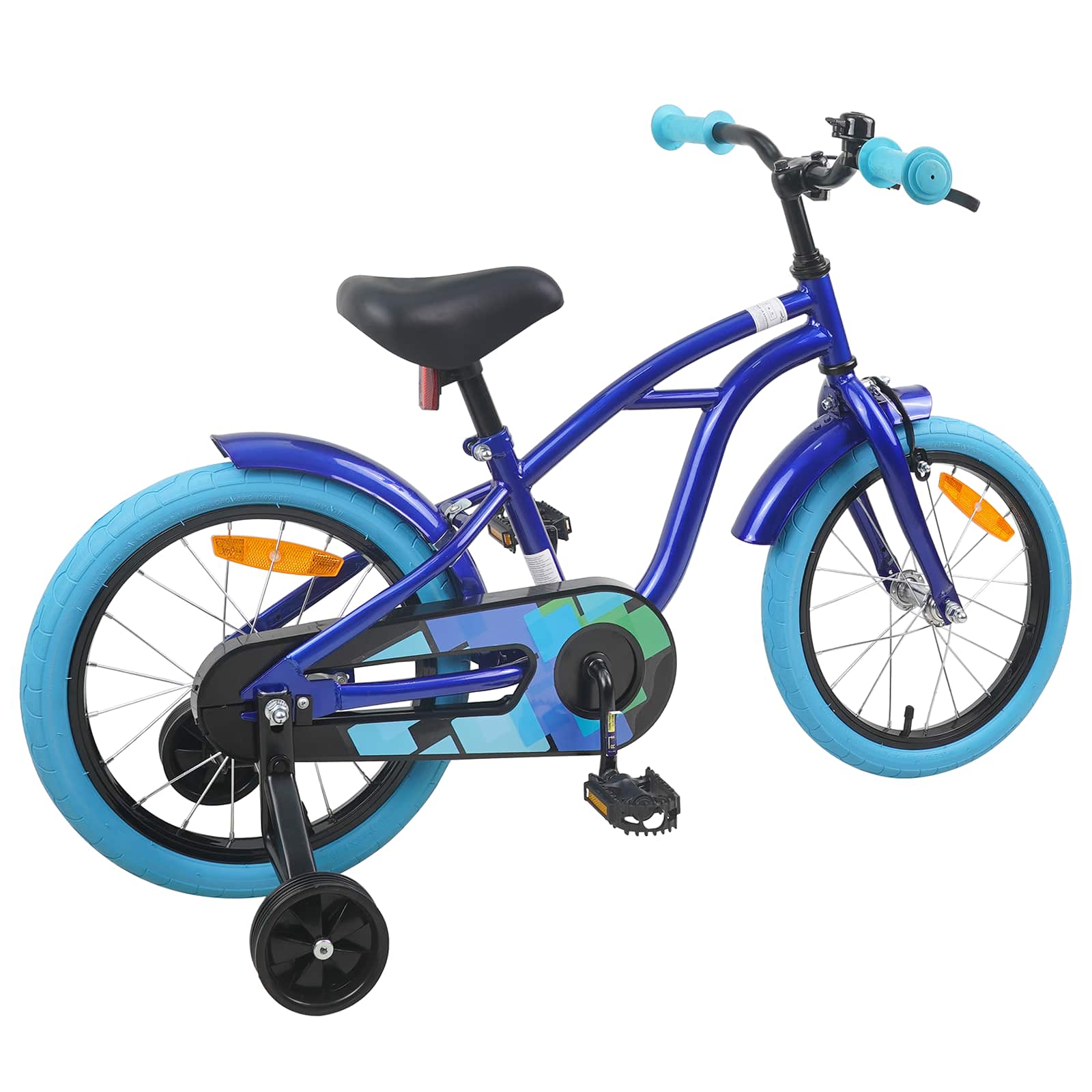 Kinderfahrrad 16 Zoll für 4-6 Jahre alt Schwarz