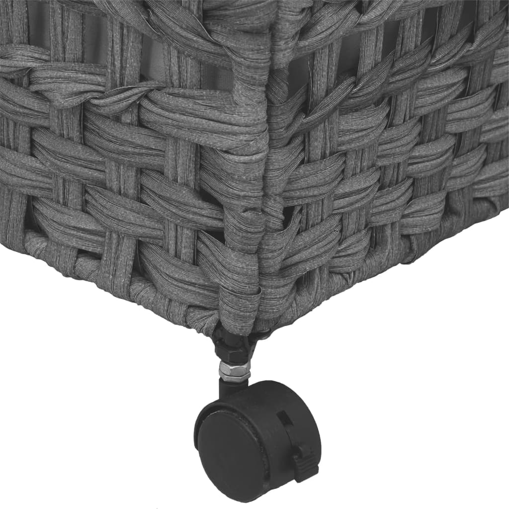Wäschekorb mit Rollen 66x35x60 cm Rattan