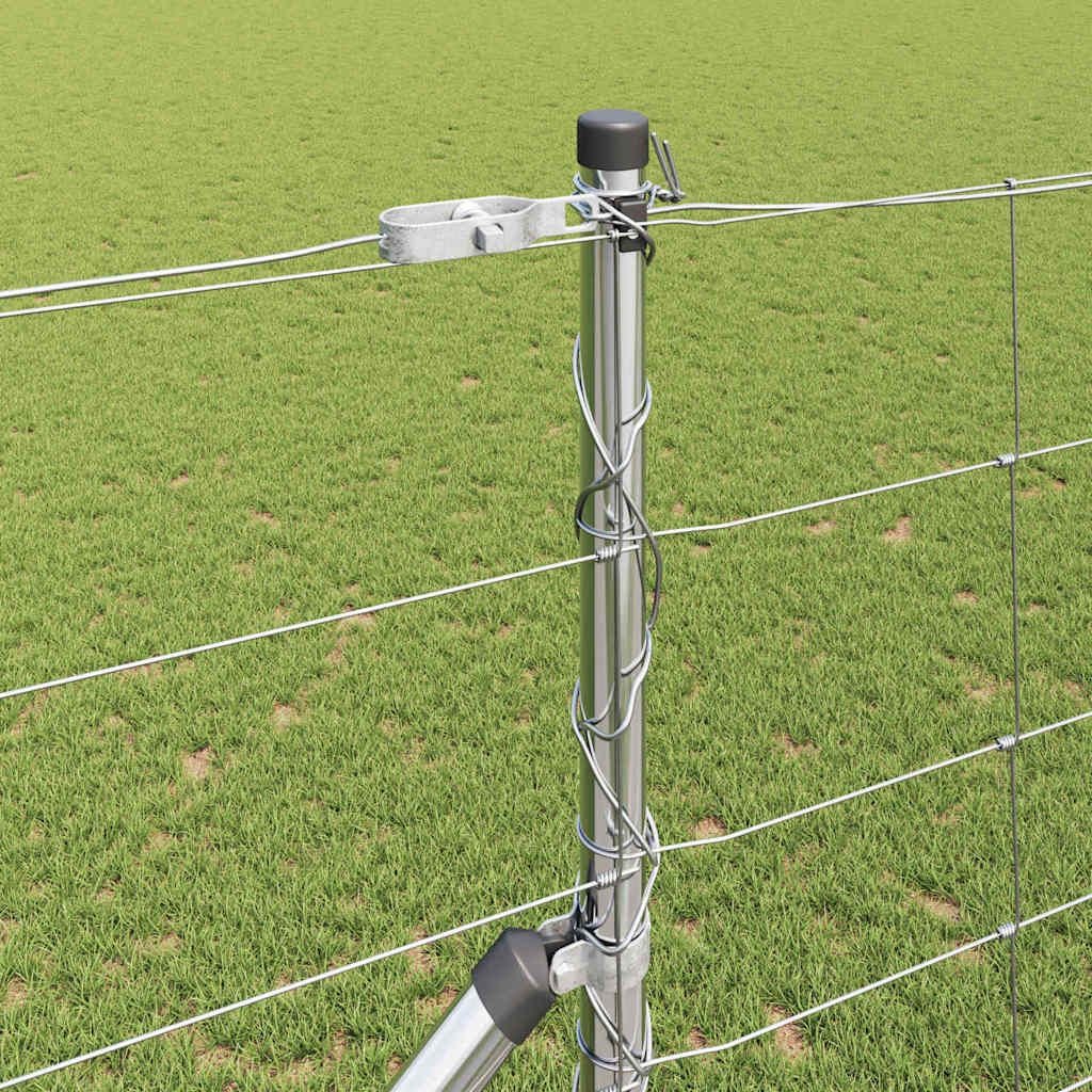 Ground Fix Geschweißter Drahtzaun 25 x 0,8 m Silber Netz