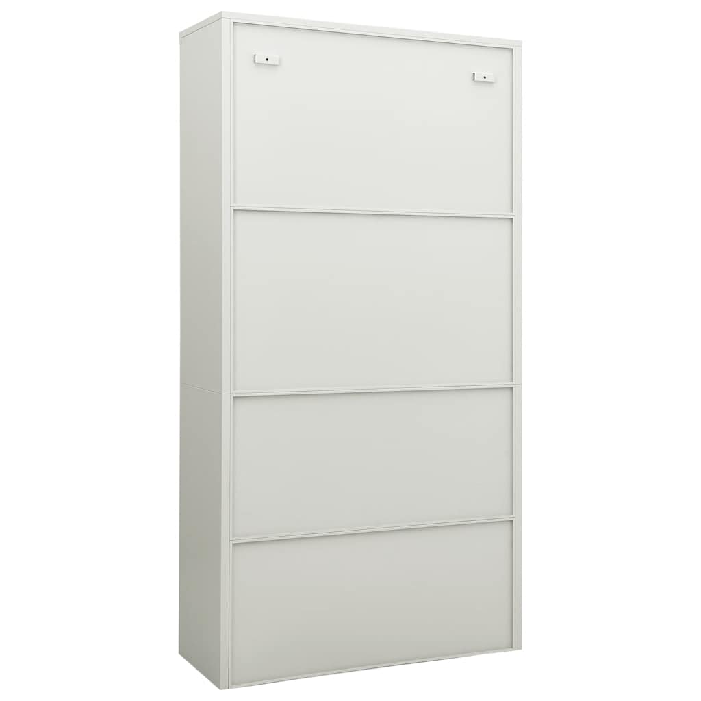 Büroschrank Weiß 90x40x180 cm Stahl